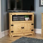 Corona meuble tv d?angle en pin massif 2 portes meuble de rangement h 70 x l 77, 5 x p 40 cm Corona meuble tv d?angle en pin massif 2 portes meuble de rangement h 70 x l 77, 5 x p 40 cm