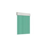 Edm - rideau de porte 90x210cm plat rugueux n12 vert - blanc