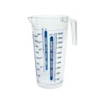 Carafe gradu�e 1, 0 l en polystyr�ne durable ? poign�e ergonomique ? bec verseur pour service pr�cis ...
