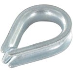 Cosse coeur legere pour c�ble de 3 acier zingu� - 10 pi�ces