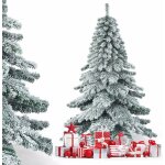 Arbre de noël artificiel à flocons de neige 180cm avec charnières, support métallique pliable non lumineux ... Arbre de noël artificiel à flocons de neige 180cm avec charnières, support métallique pliable non lumineux ...