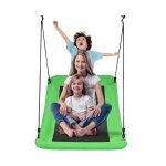 Costway - balanoire nid d'oiseau extrieur rectangulaire 83 x 155 cm en tissu oxford avec cordes de ...