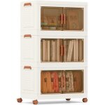 Boite rangement plastique 156 l, 3 caisses rangement pliables  roulette, poigne, porte magntique, ...