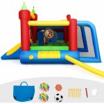 Costway ch�teau gonflable grande aire de jeux multifonctionnel en nylon et oxford avec toboggan, boules ...