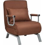 Costway - fauteuil convertible, fauteuil - lit chauffeuse 1 place en tissu avec coussin, dossier réglable ... Costway - fauteuil convertible, fauteuil - lit chauffeuse 1 place en tissu avec coussin, dossier réglable ...