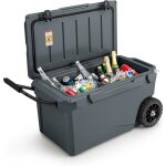Costway - glaci�re isotherme portable 71 l avec bouchon de vidange et porte - gobelets, glaci�re rigide ...