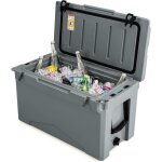 Costway - glaci�re isotherme portable avec bouchon de vidange et porte - gobelets, glaci�re rigide r�tention ...