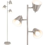 Costway lampadaire � 3 ampoules, lampe sur pied avec abat - jours r�glables, interrupteur individuel, ...