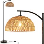 Lampadaire arc moderne 160 cm avec abat - jour suspendu, douille standard e26 et interrupteur  pdale, ...