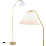 Costway - lampadaire sur pied salon 168 cm, lampe salon, tte de lampe rglable, interrupteur  pied, ...