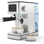 Costway machine  caf grain, machine  expresso 20 bars avec buse vapeur, cran tactile, rservoir d?eau ...