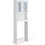 Costway - meuble dessus toilette 2 portes / meuble wc avec etagère réglable / meuble salle de bain - ... Costway - meuble dessus toilette 2 portes / meuble wc avec etagère réglable / meuble salle de bain - ...