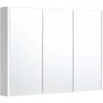 Meuble  miroir armoire de salle de bain 90x11x65 cm (lxpxh) meuble rangement de toilette avec miroir ...