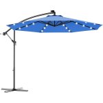 Costway - parasol déporté 3m excentré avec 24 led lampe solaire en polyester inperméable hauteur 250cm ... Costway - parasol déporté 3m excentré avec 24 led lampe solaire en polyester inperméable hauteur 250cm ...