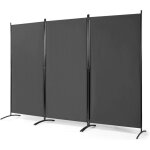 Costway - paravent sur pied 3 panneaux pliable, brise vue, cloison de sparation pice protger prive, ...