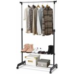 Costway portant � v�tement penderie � v�tements mobile t�lescopique hauteur et largeur r�glables avec ...