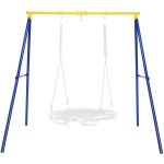 Costway - portique de balanoire pour enfants en forme de a charge 250kg avec 2 mthodes de fixation ...