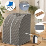 Sauna cabine pliable 1000w, 3l sauna à vapeur portable avec télécommande 9 options de minuterie fonction ... Sauna cabine pliable 1000w, 3l sauna à vapeur portable avec télécommande 9 options de minuterie fonction ...