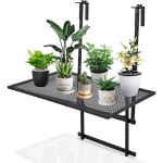 Costway table de balcon suspendue, table de jardin rabattable hauteur réglable sur 5 niveaux anti - rouille ... Costway table de balcon suspendue, table de jardin rabattable hauteur réglable sur 5 niveaux anti - rouille ...