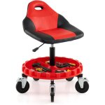 Costway tabouret d'atelier roulant, tabouret m�canicien � 5 roues avec hauteur r�glable de 71 � 83 cm ...