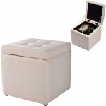 Costway tabouret pouf coffre boîte de rangement repose - pied ottoman avec espace de stockage cuir pu, ... Costway tabouret pouf coffre boîte de rangement repose - pied ottoman avec espace de stockage cuir pu, ...