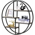 Costway - tagères murales ronde de style industrielle avec 4 etagères dimensions : ø 55 x 11 cm matériel ... Costway - tagères murales ronde de style industrielle avec 4 etagères dimensions : ø 55 x 11 cm matériel ...