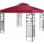 Costway - toile de rechange en polyester imprmable de jardin 3 x 3 m pour pavillon tonnelle tente vin ...