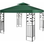 Costway - toile de rechange en polyester imprmable de jardin pour pavillon tonnelle 3 x 3 m vert