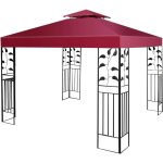 Costway - toile de toit de rechange en polyester imp�rm�able de jardin pour pavillon tonnelle tente, ...