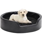 Lit pour chiens noir 69x59x19 cm peluche et similicuir vidaxl