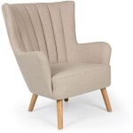 Cotecosy - fauteuil scandinave vidal beige Cotecosy - fauteuil scandinave vidal beige