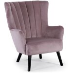 Cotecosy - fauteuil scandinave vidal en velours rose Cotecosy - fauteuil scandinave vidal en velours rose