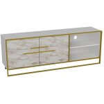 Cotecosy - meuble tv en agglomr et mtal polka