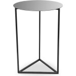 Menzzo - table d'appoint oliana miroir et m�tal noir