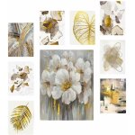 Tableau 9 parties flowers 70 x 70 cm