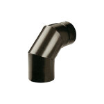 Coude 90 120 mm 12 cm en acier noir pour poa le a bois 1, 2 mm porcelaine