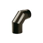 Coude 90 150 mm 15 cm en acier noir pour poa le a bois 1, 2 mm porcelaine