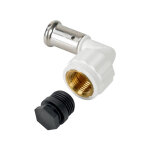 Coude 90 femelle pvdf blanc multicouche  sertir th ou be 20x2. 0 - 3 / 4