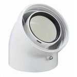 Coude ec 45� 60 e. p poujoulat dualis condensation chaudi�re gaz et fioul diam�tre 60 / 100mm - 17060721 ...