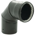 Coude �mail 90� noir mat �80 + joint