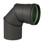 Coude mail 90 noir mat 80 + joint