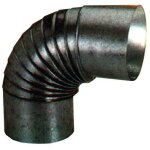 Coude galvanis� pour cuisini�re 90 - 130 mm