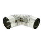 Coude inox 304 pliss 90 125