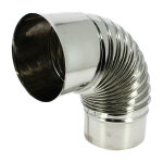 Coude inox 304 pliss 90 97