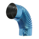 Ten - coude pliss� alumini� 90� �125mm - 372125