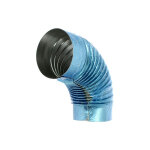 Ten ? coude pliss� alumini� 90� �153mm ? raccord fumisterie pour appareils � gaz, fioul, bois ? longueur ...