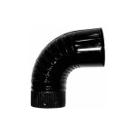 Wolfpack ? coude po�le vitrifi� noir 120 mm ? raccord fumisterie 90� ? pour po�les � bois ? conception ...