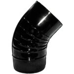 Coude pole noir vitrifi de 130 mm. 45.