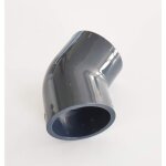 Coude pvc pression 45 degr�s ff 40mm int�rieur pn16 femelle femelle ff
