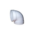 Coude rond en pvc blanc � 90� 100 sortie gaz 110113 r�f.